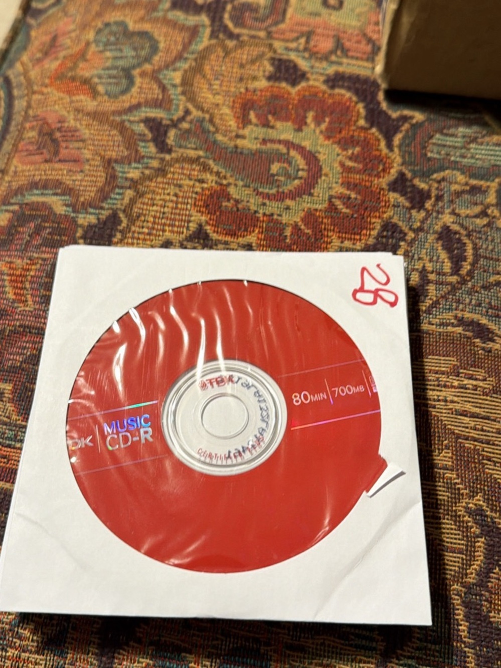 Red Music CD-R Disc - 80min / 700MB